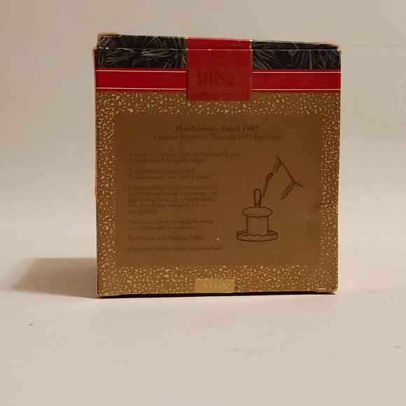 VINTAGE HALLMARK Light and Motion Yuletide Rider Ornament 1992 - Picture 4 of 11